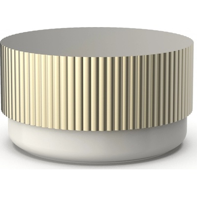 Decor Walther Koupelnová dóza Of Line se zlatým víkem 16,5 cm krémová