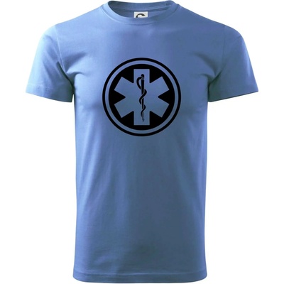 Rescue logo samostatné guľaté tričko svetlomodrá