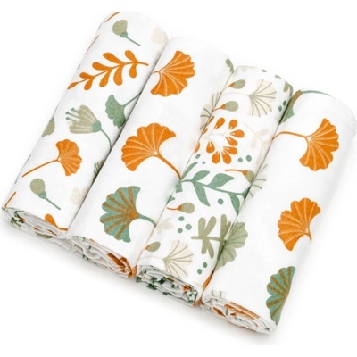T-Tomi Cloth Diapers Ginkgo Leafs látkové 76 x 76 4 ks