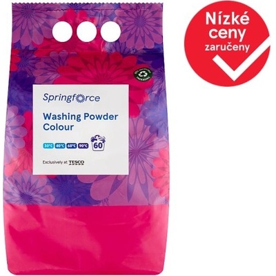 Tesco Springforce Prací prášek na barevné prádlo 60 PD 3,75 kg