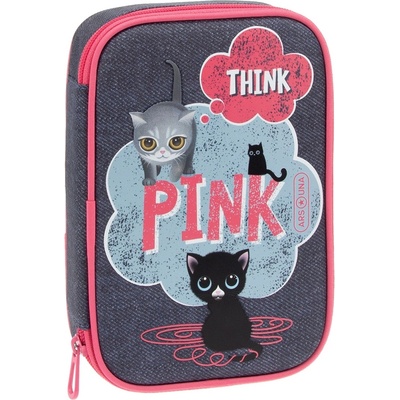 Ars Una Ученически несесер Ars Una Think-Pink (51342852), един цип на две нива (51342852)