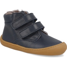 Develab Barefoot dětské zimní boty Baby Sft Shoe Velcro Navy Nappa modré