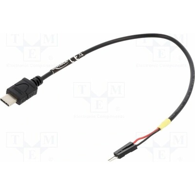 Delock 85419 USB C vidlice kolíkový konektor 1pin x2 0,2m černý