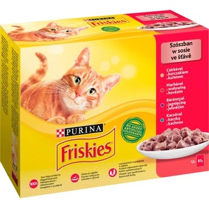 Friskies Chicken/beef/lamb/duck in sauce 12x85 g