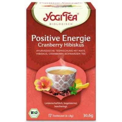 Yogi Tea Bio Positive Energy Brusnice a Ibištek s čiernym čajom 17 x 2 g