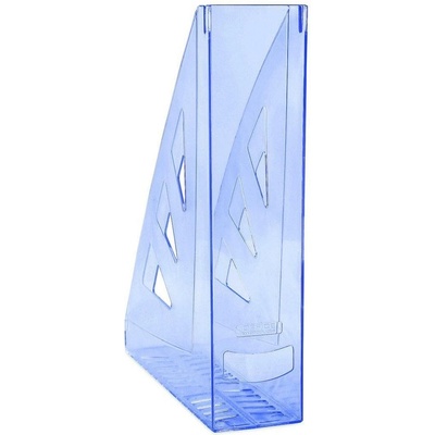 Stojan na časopisy Office Products A4/70 mm, transparentní modrý