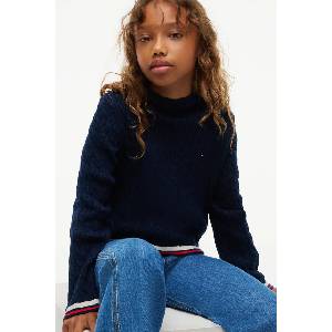 Tommy Hilfiger пуловер за деца от памук (KG0KG09681.9BY2)