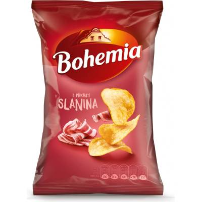 Bohemia Chips s příchutí slanina 18 x 60 g