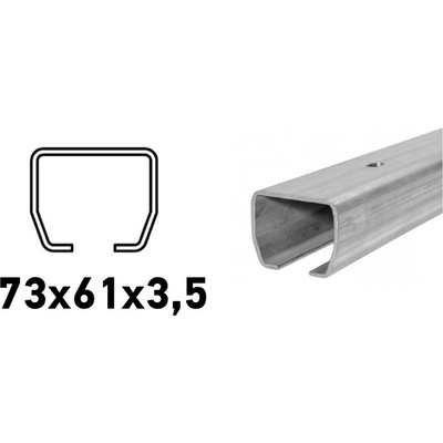 CAIS C-profil 73x61x3,5mm s dierami na priskrutkovanie, Zn, STAGE SZ 6 m (CAIS-STAGE-SZ-6)