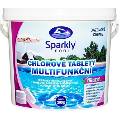 Sparkly POOL Chlorové tablety multifunkční 6v1 MAXI 3 kg