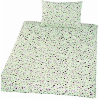 Hybler textil Obliečky bavlna Macko zelená 90 x 130 cm 45 x 60 cm