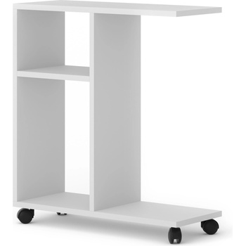 BIM Furniture Trasco 1 Органайзер масичка за кафе, бяло (trasco1whitemat)