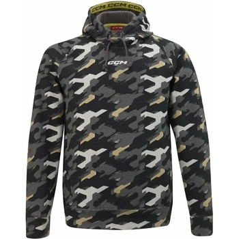 CCM Mikina CCM Team Fleece Pullover Hoodie JR, čierna