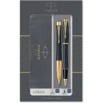 Parker Комплект писалка и химикалка Parker Urban Black GT, син цвят на писане, черен (2093381)