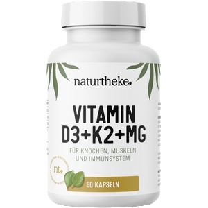 Naturtheke GmbH Vitamin D3 + K2 + MG - 60 капсули