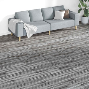 vidaXL Дъски за под Сиви ивици 5, 26 м2 18 бр. ПВЦ (42046294)