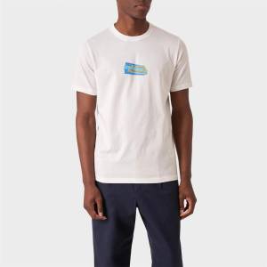 PS Paul Smith Тениска PS Paul Smith Men's Block T-Shirt - White 01