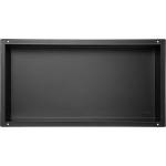 BALNEO Wall-Box правоъгълен вграден рафт 60x30x10 см без рамка, четкано черно (OB-BL4-NR)