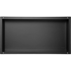 BALNEO Wall-Box правоъгълен вграден рафт 60x30x10 см без рамка, четкано черно (OB-BL4-NR)