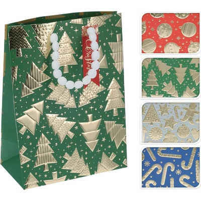 Koopman International b.v. Dárková taška vánoční 30x12x40 cm (extra velká) - 4 designy