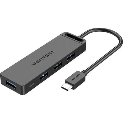 Vention Hub 5in1 with 4 Ports USB 3.0 and USB-C cable TGKBD 0, 5m Black