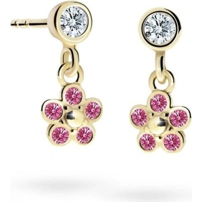 Danfil detské náušnice kvetiny C2744 zo žltého zlata tcf red balónik