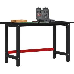 vidaXL Работна маса тъмнокафяв 140x60x81, 5 см дъб масив (3309677)