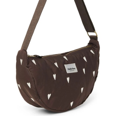 STUDIO NOOS kabelka Puffy FANNY PACK Brown Hearts – Zboží Dáma