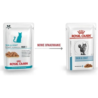 Royal Canin Veterinary Health Nutrition Cat Skin Coat Pouch 12 x 85 g