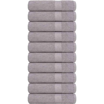 vidaXL Кърпи за баня 10 бр сиви 70x140 см 360 gsm 100% памук (136835)