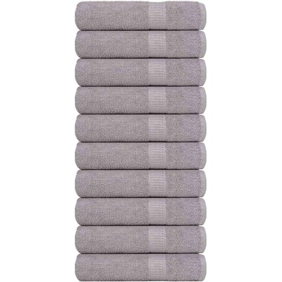 vidaXL Кърпи за душ FROGN 10 бр. Сиви 70x140 см 360 г/м2 (136835)