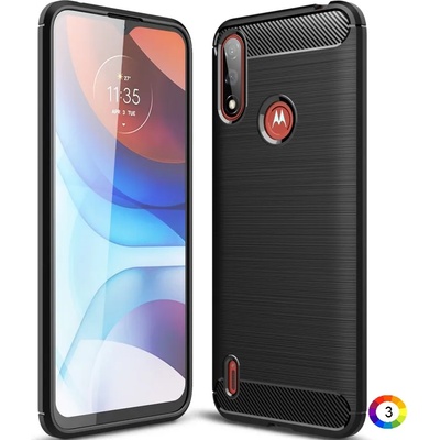 Motorola Moto E7 Power / E7i Power Удароустойчив Carbon Fiber Калъф и Протектор
