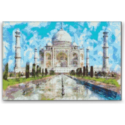 Vymalujsisam.sk Diamantovanie podľa čísiel Taj Mahal 2 40 x 60 cm bez rámu iba zrolované plátno diamanty okrúhle