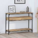 vidaXL Конзолна маса дъб артизан 100 x 29 x 75 см Инженерна дървесина (883523)