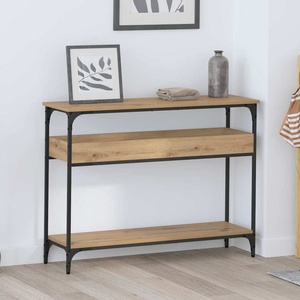 vidaXL Конзолна маса дъб артизан 100 x 29 x 75 см Инженерна дървесина (883523)