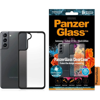 Panzer Гръб PanzerGlass за Samsung Galaxy S21 AntiBacterial - Черна рамка, 118277