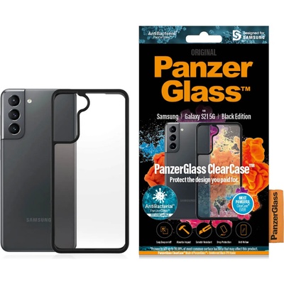 Panzer Гръб PanzerGlass за Samsung Galaxy S21 AntiBacterial - Черна рамка