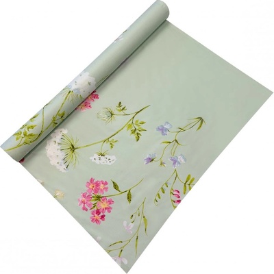 Bavlněné plátno DELUX BOTANICA zelená, šíře 220cm METRÁŽ