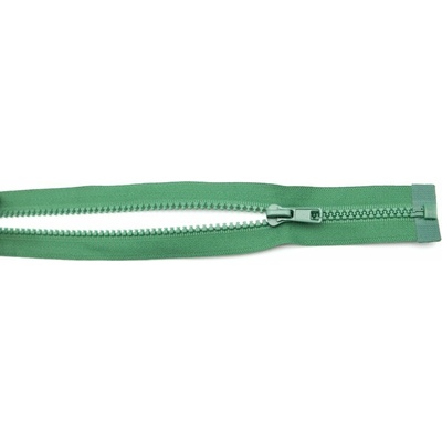 Deliteľný kostený zips - dĺžka (30 - 95 cm) - rôzne farby 45 cm Trávovo zelená bez ozdoby