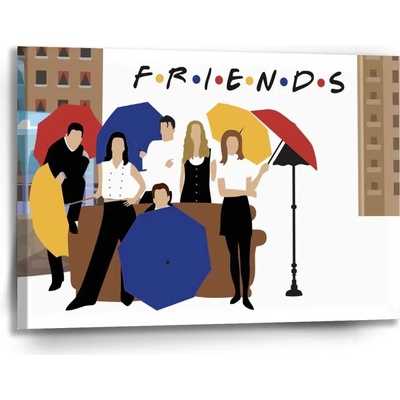 Sablio Obraz Seriál Priatelia FRIENDS Gauč pri fontáne - 90x60 cm