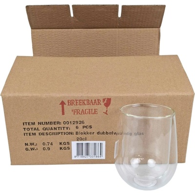 Dvoustěnná sklenice Blokker – 20 cl 0012926