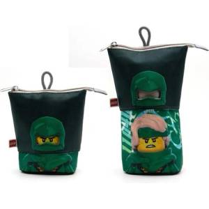 LEGO® Моливник, с цип, изскачащ, LEGO "Ninjago Lloyd", черно-зелен модел 53518 (53518)