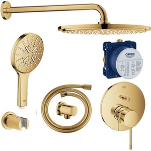 GROHE Вградена душ система Grohe Essence Rainshower, златист цвят Cool Sunrise (setRainshowerauriuluciosGL)