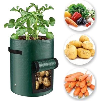 Garden King Vrece na pestovanie ovocia a zeleniny Veggie 45 litrov textil 35 x 50 cm zelený