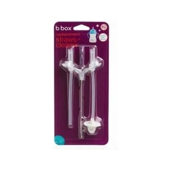 b.box Set of 2 spare straw and toothbrush for new B. Box water bottle