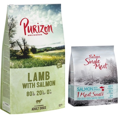 Purizon Adult 80:20:0 jehněčí s lososem bez obilovin 12 kg