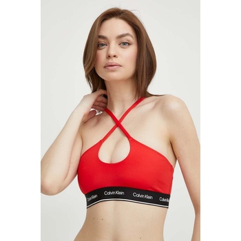 Calvin Klein Горнище на бански Calvin Klein в червено с меки чашки KW0KW02426 (KW0KW02426)