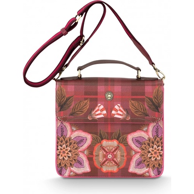 PIP Studio kabelka Cross Body s klopou Frances Flores Felices 25 x 9 x 21.5cm 51.273.410 červená