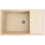 ELEFANT Гранитна мивка Diamond 86x50 - кухненска мивка за монтаж в плот (DIAMOND 8650 ivory) Мивка за вграждане