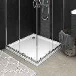vidaXL Квадратно ABS душ корито, бяло, 80x80 см (148907)